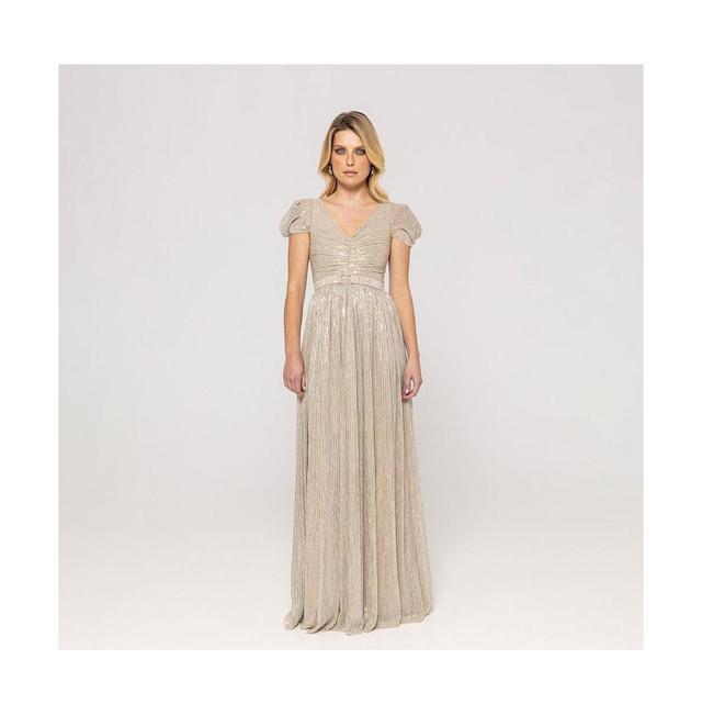 Nissa Womens Embelished Tulle Maxi Dress Product Image