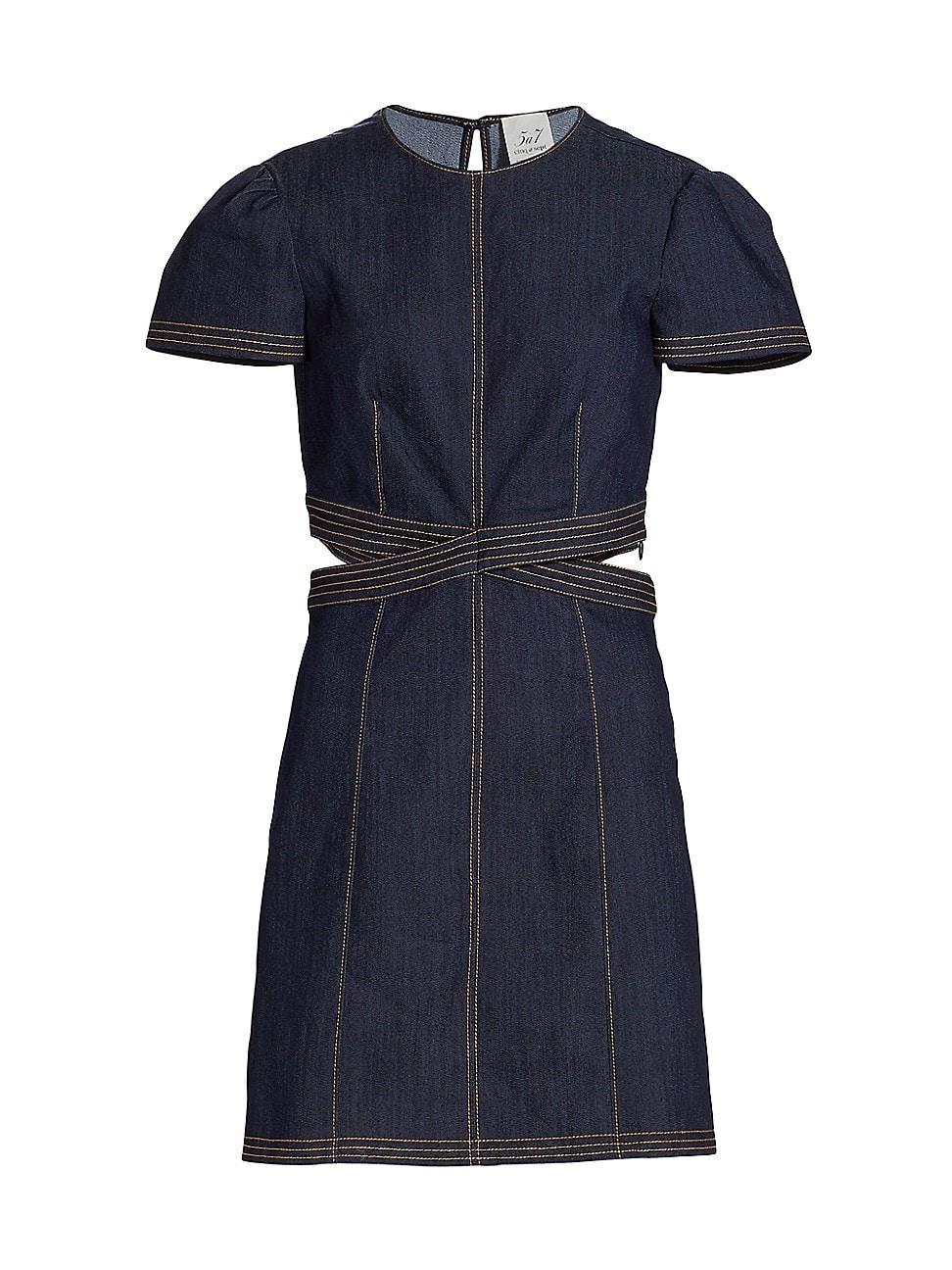 Womens Maddy Cutout Denim Dress Product Image