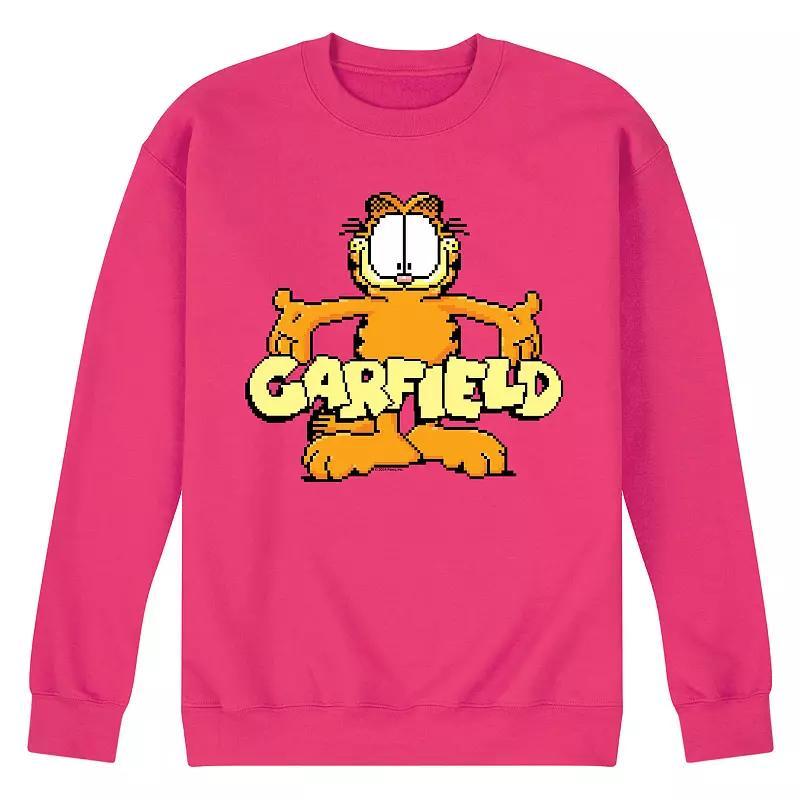 Mens Garfield Standing Logo Fleece Sweatshirt Grey Gray Product Image