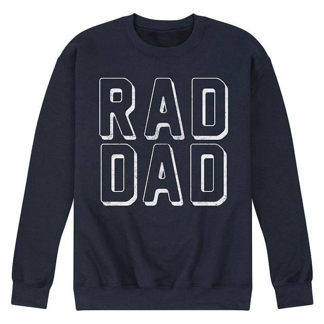 Mens Rad Dad Fleece Sweatshirt Grey Gray Product Image