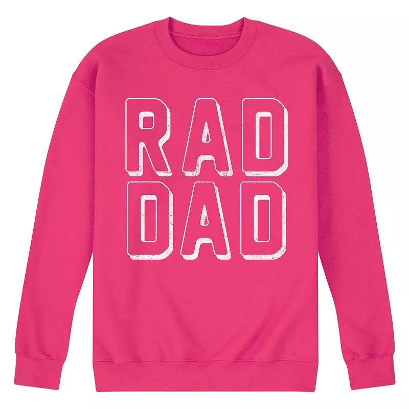 Mens Rad Dad Fleece Sweatshirt Grey Gray Product Image