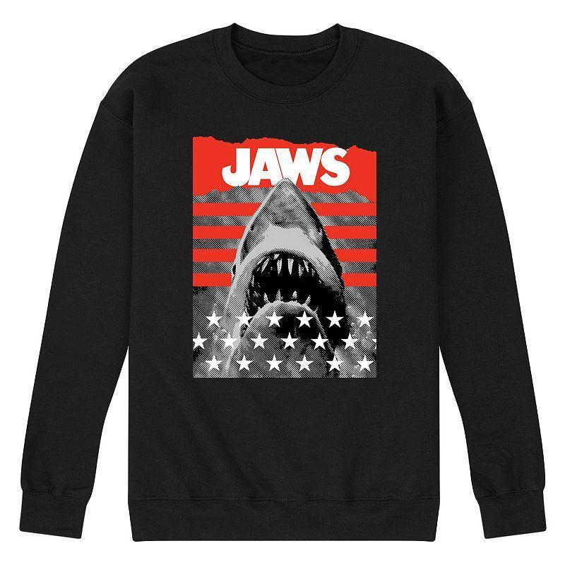 Mens Jaws Jaws And Stripes Fleece Sweatshirt Med Grey Product Image