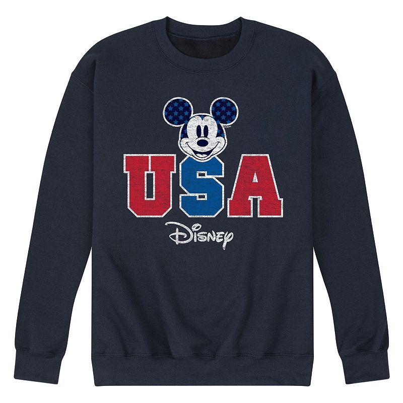 Disneys Mickey Mouse Mens USA Fleece Sweatshirt Med Grey Product Image