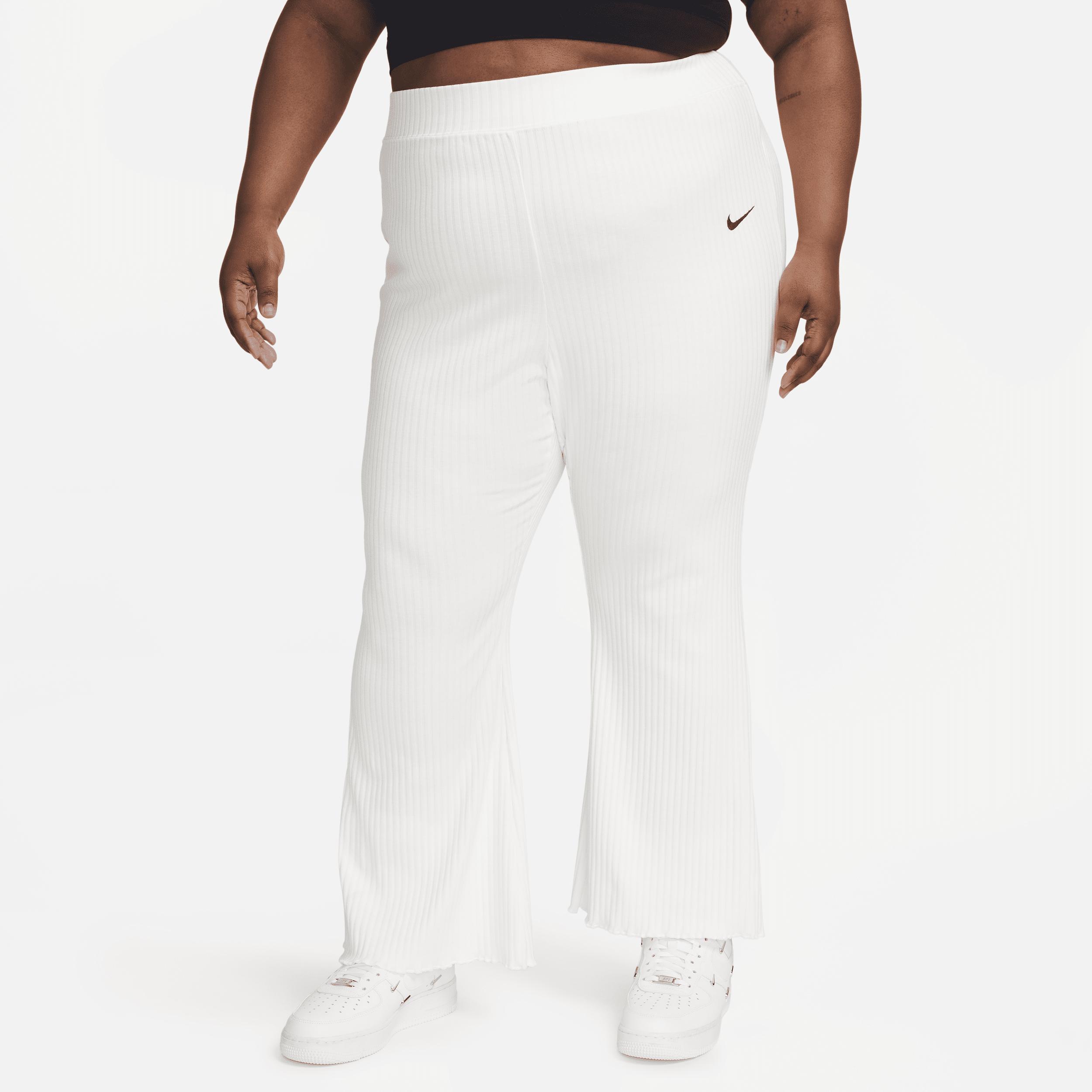 Womens Nike Sportswear High-Waisted Ribbed Jersey Pants (Plus Size) Product Image