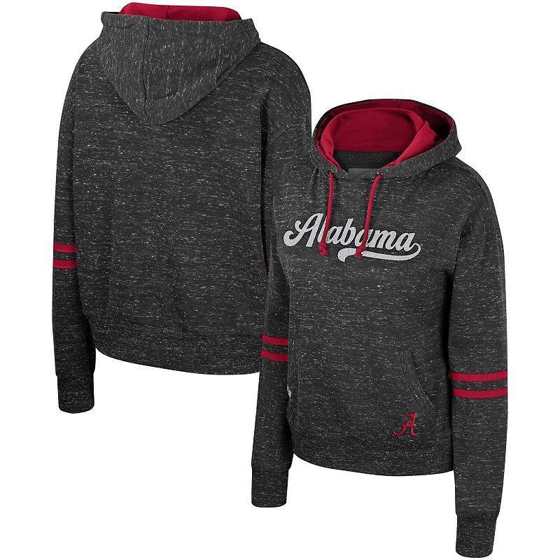 Womens Colosseum Charcoal Alabama Crimson Tide Catherine Speckle Pullover Hoodie Product Image