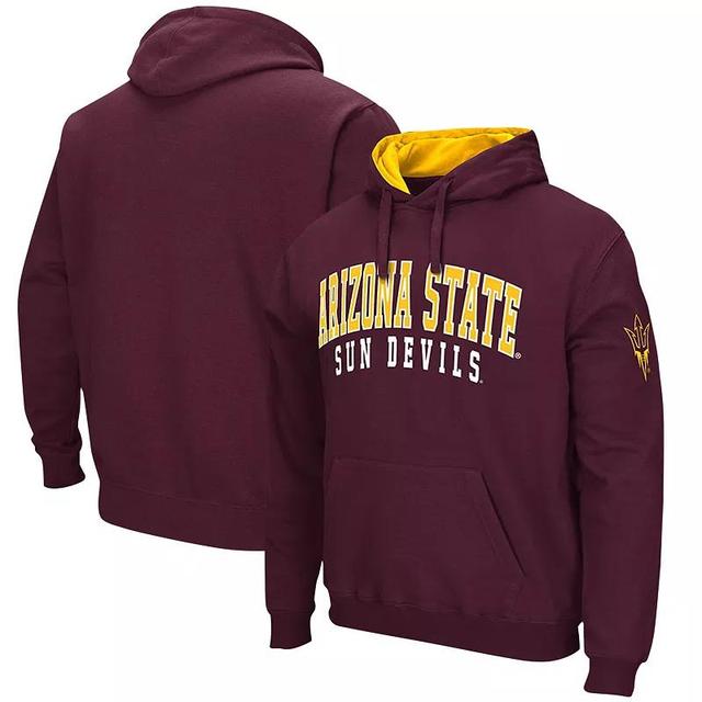 Mens Colosseum Maroon Arizona State Sun Devils Double Arch Pullover Hoodie Product Image