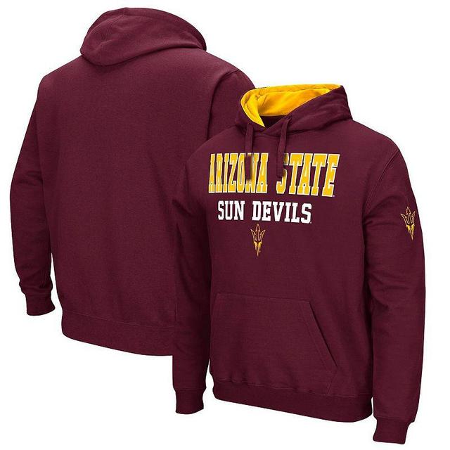 Mens Colosseum Maroon Arizona State Sun Devils Sunrise Pullover Hoodie ASU Red Product Image