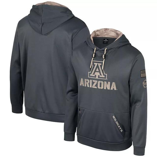 Mens Colosseum Charcoal Arizona Wildcats OHT Military Appreciation Pullover Hoodie Product Image