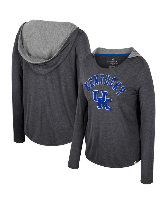 Colosseum Womens Kentucky Wildcats Distressed Heather Long Sleeve Hoodie T-shirt Product Image