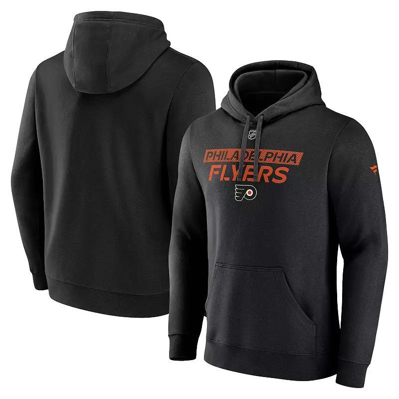 Mens Fanatics Heather Charcoal Philadelphia Flyers Authentic Pro Core Secondary Fleece Pullover Hoodie Product Image