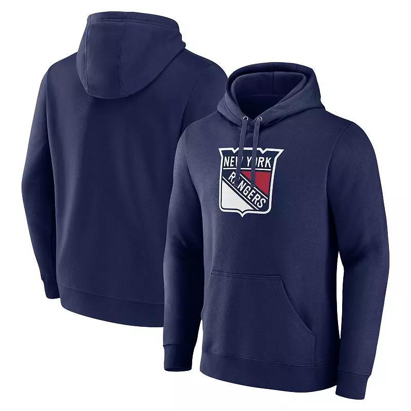 Mens Fanatics Branded Navy New York Rangers Alternate Graphic Fleece Pullover Hoodie Product Image