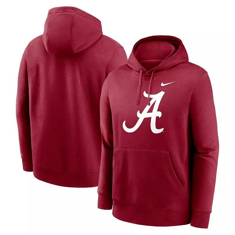 Mens Nike Crimson Alabama Crimson Tide Primetime Evergreen Club Fleece Pullover Hoodie Product Image