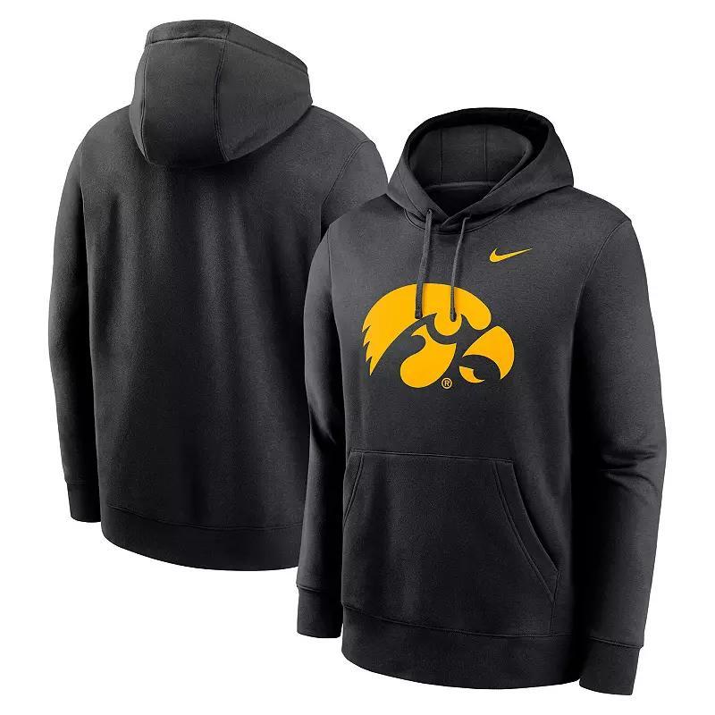 Mens Nike Iowa Hawkeyes Primetime Evergreen Club Fleece Pullover Hoodie Product Image