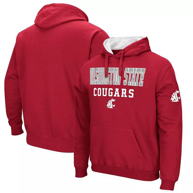 Mens Colosseum Crimson Washington State Cougars Sunrise Pullover Hoodie Product Image