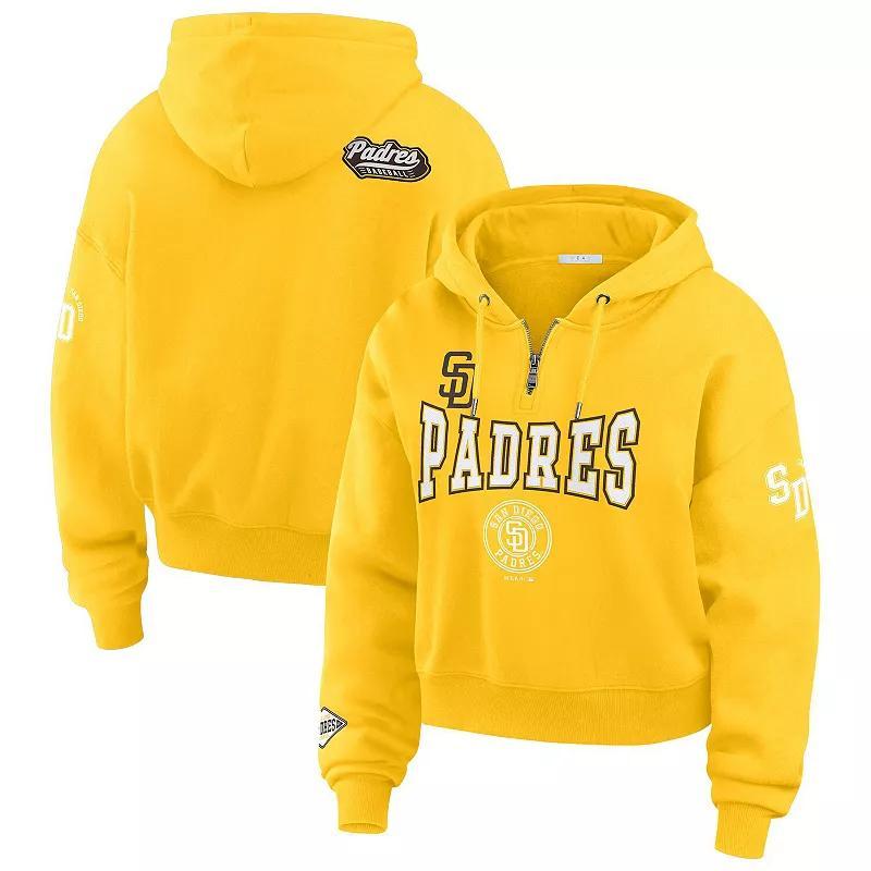 Womens WEAR by Erin Andrews San Diego Padres Patch Quarter-Zip Hoodie product image