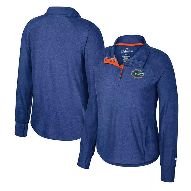 Womens Colosseum Royal Florida Gators Cressida Raglan Half-Snap Top Product Image