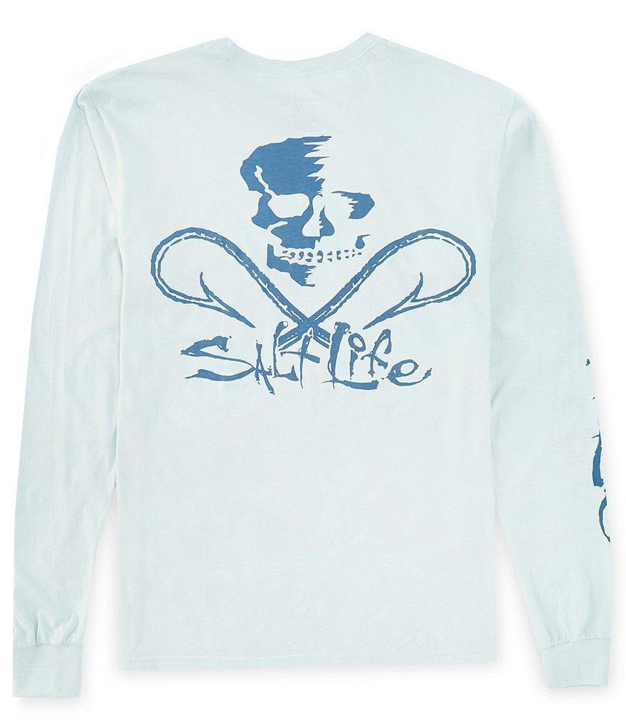 Salt Life Skull And Hooks Long Sleeve Graphic T-Shirt Product Image