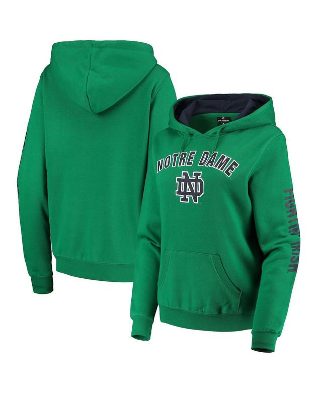 Womens Colosseum Green Notre Dame Fighting Irish Loud and Proud Pullover Hoodie Product Image