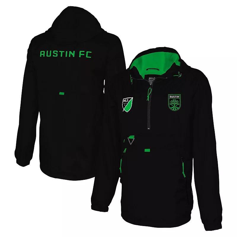 Mens Stadium Essentials Black Austin FC Compete Quarter-Zip Hoodie Jacket Product Image