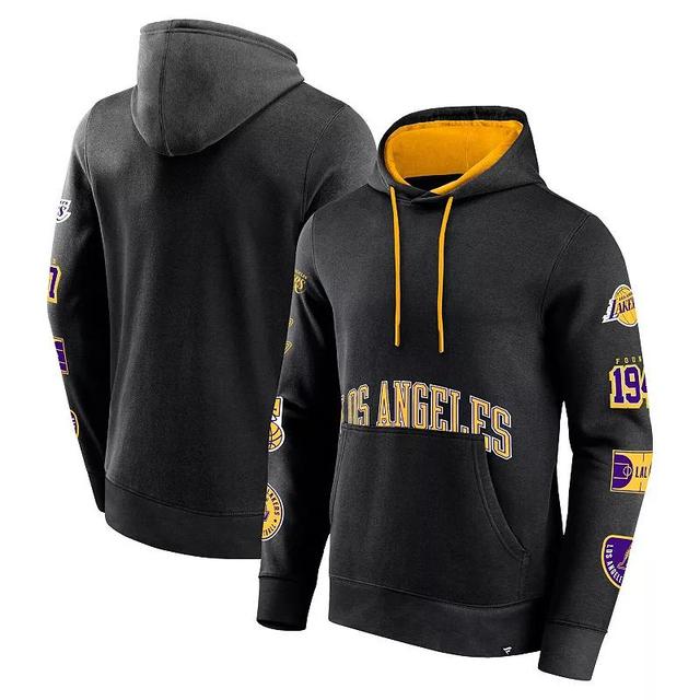 Mens Fanatics Black Los Angeles Lakers Home Court Pullover Hoodie Product Image