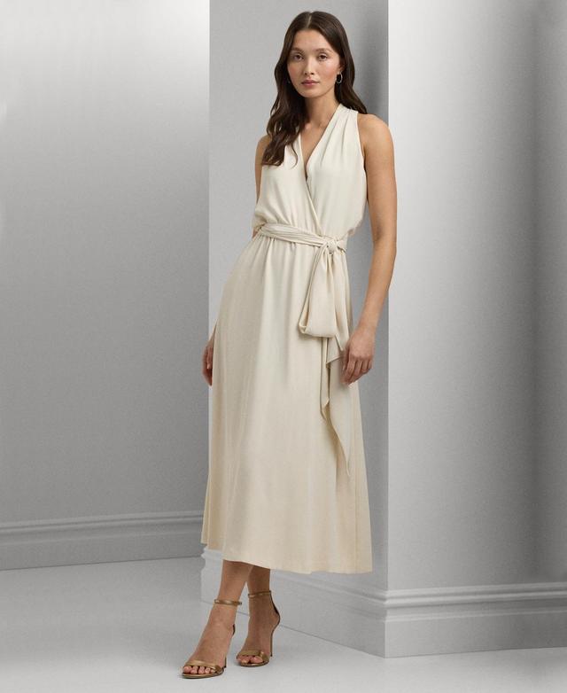 Women's Belted Halter A-Line Dress Product Image