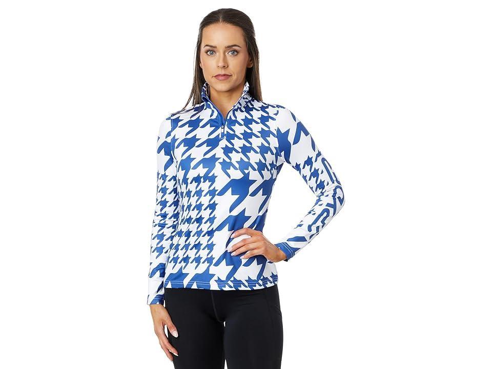 Spyder Houndstooth 1/2 Zip (Electric ) Women's Clothing Product Image