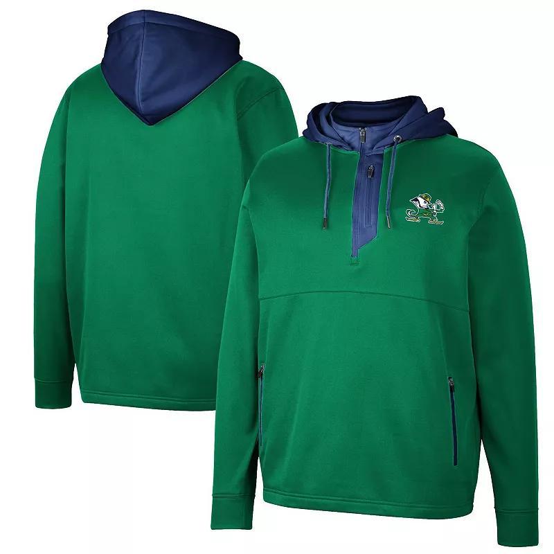 Mens Colosseum Notre Dame Fighting Irish Luge 3.0 Quarter-Zip Hoodie Product Image