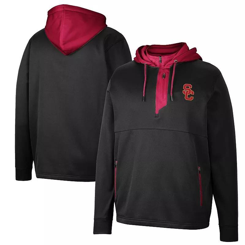 Mens Colosseum USC Trojans Luge 3.0 Quarter-Zip Hoodie Product Image