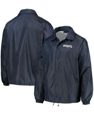 Mens Navy New England Patriots Coaches Classic Raglan Full-Snap Windbreaker Jacket Product Image