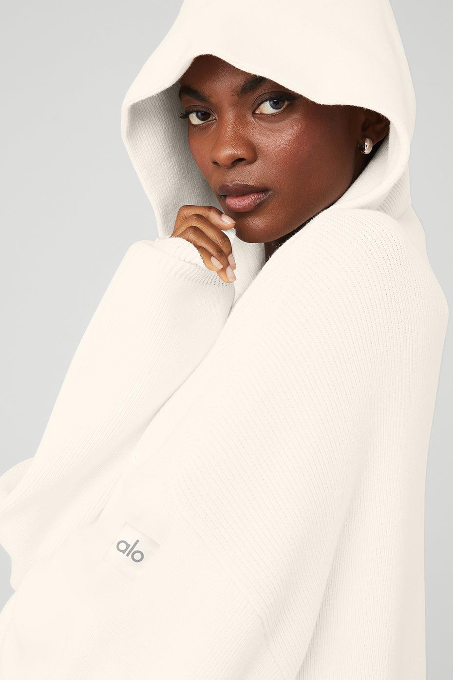 Scholar Hooded Sweater - Ivory Female Product Image