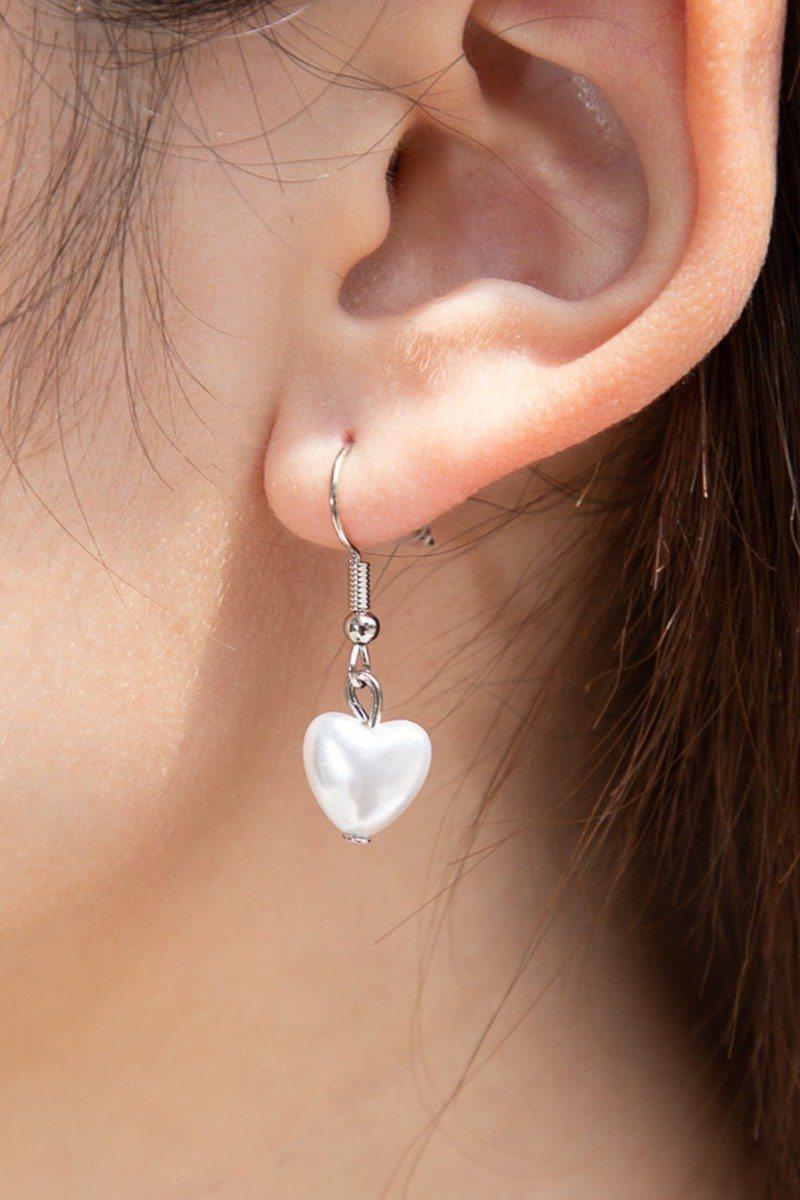 Pearl Heart Earrings Product Image