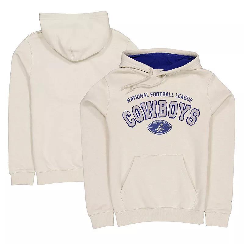 Mens New Era Cream Dallas Cowboys Historic Pullover Hoodie Product Image