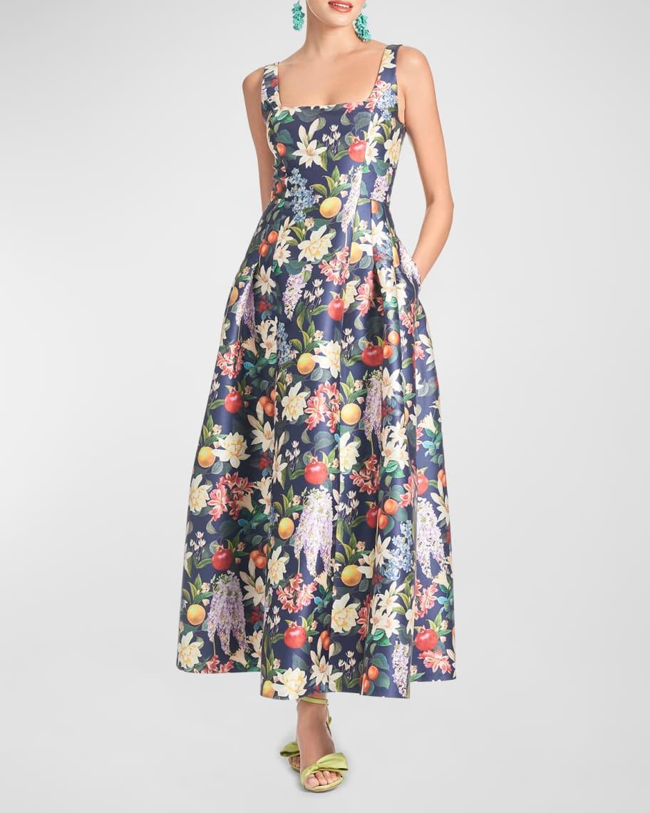 Mia Pleated Floral-Print Maxi Dress Product Image