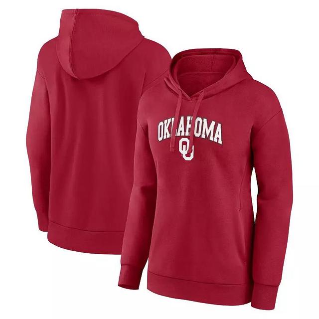 Womens Fanatics Branded Crimson Oklahoma Sooners Evergreen Campus Pullover Hoodie Product Image