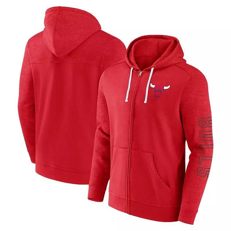 Mens Fanatics Branded Chicago Bulls Offensive Line Up Full-Zip Hoodie Product Image