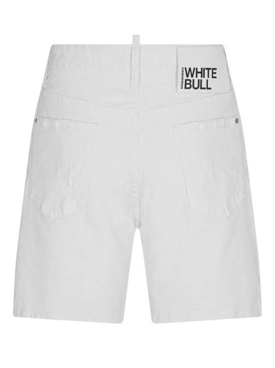 DSQUARED2 White Bull Denim Shorts Product Image