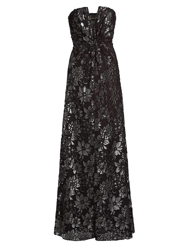 Womens Rodgers Metallic Floral Gown Product Image