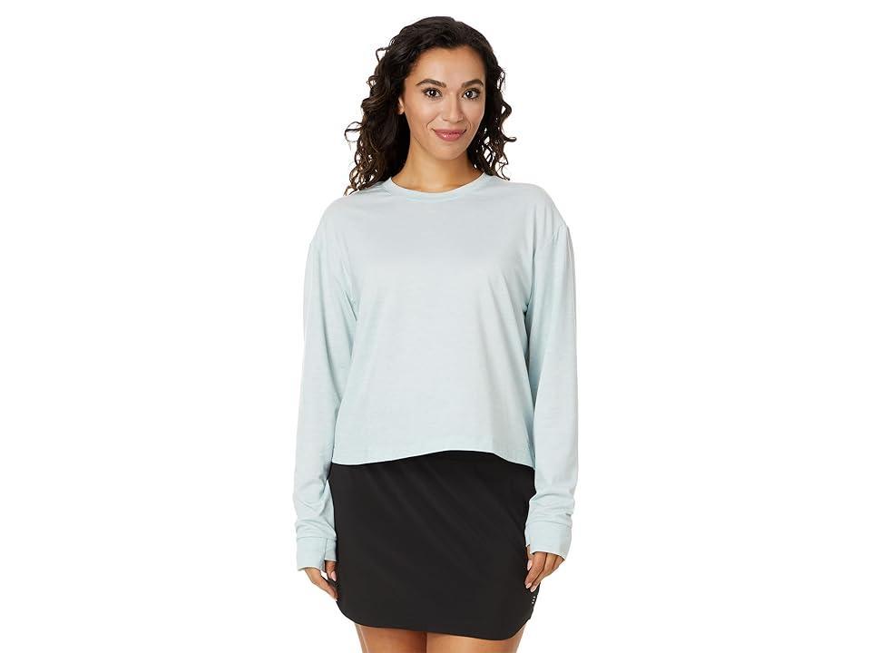 Free Fly Elevate Long Sleeve (Heather Tide Pool) Women's Clothing Product Image