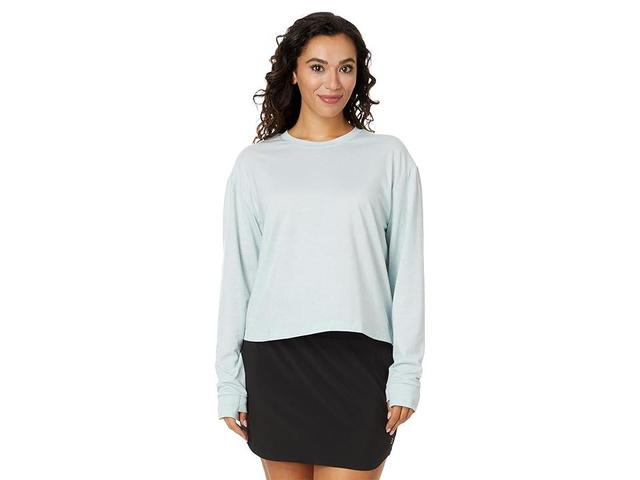 Free Fly Elevate Long Sleeve (Heather Tide Pool) Women's Clothing Product Image