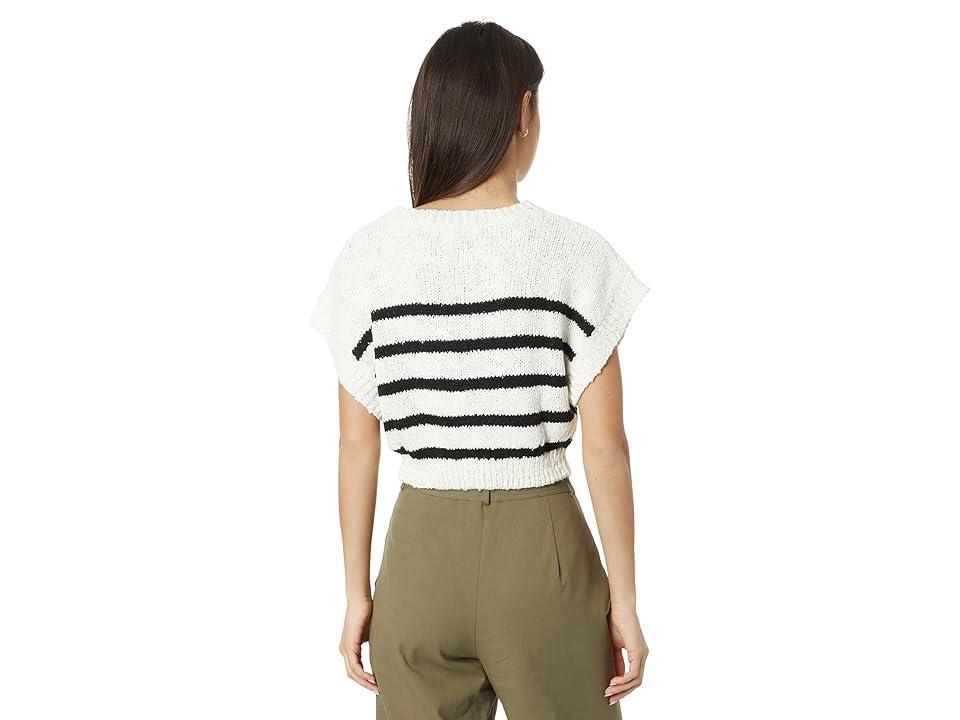 en saison Brenton Knit Top (White ) Women's Clothing Product Image