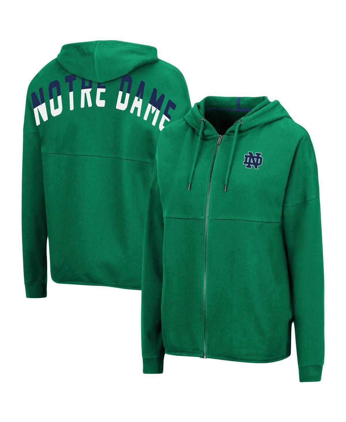 Womens Colosseum Notre Dame Fighting Irish Two-Hit Full-Zip Hoodie Product Image