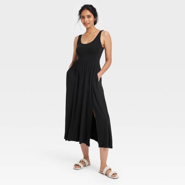 Womens Midi Ballet Dress - A New Day Black XL Product Image