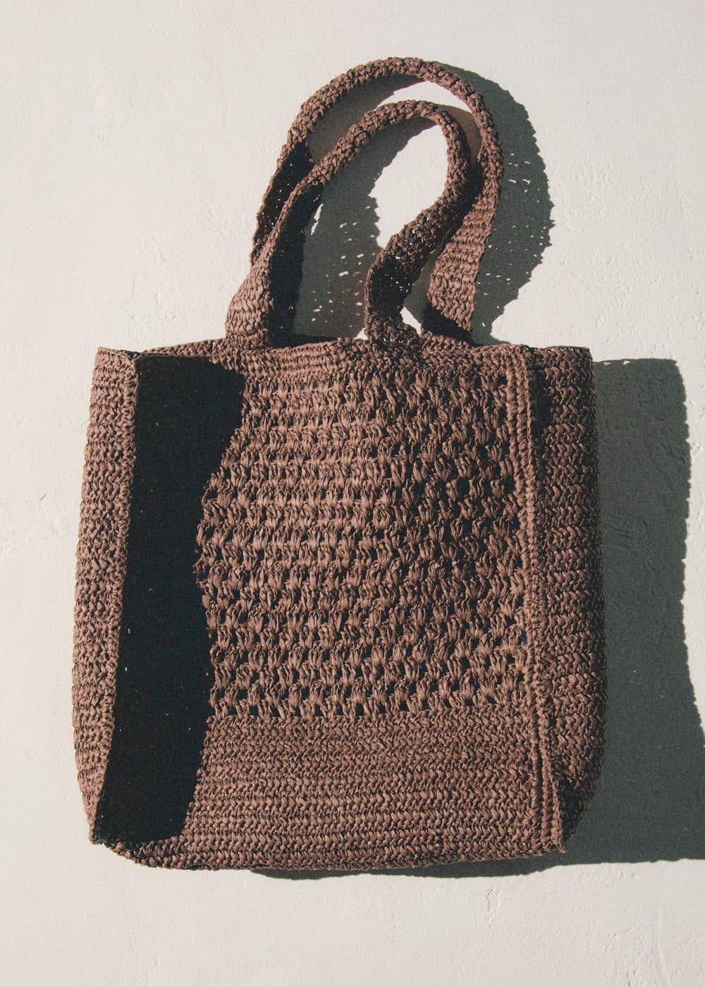 MANGO - Natural fiber shopper bag - One size - Women Product Image