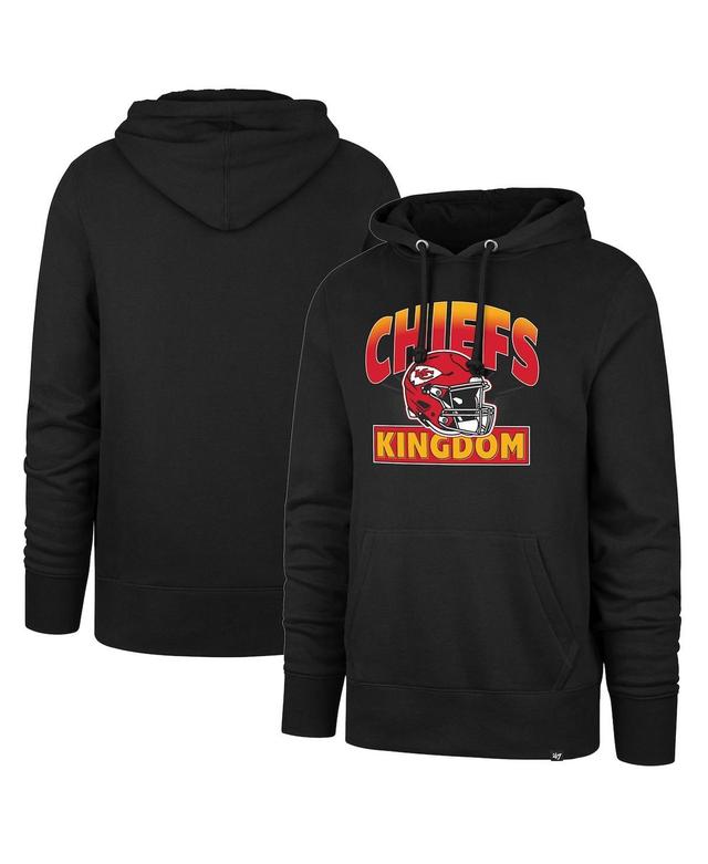 Mens 47 Brand Black Kansas City Chiefs Headline Pullover Hoodie Product Image