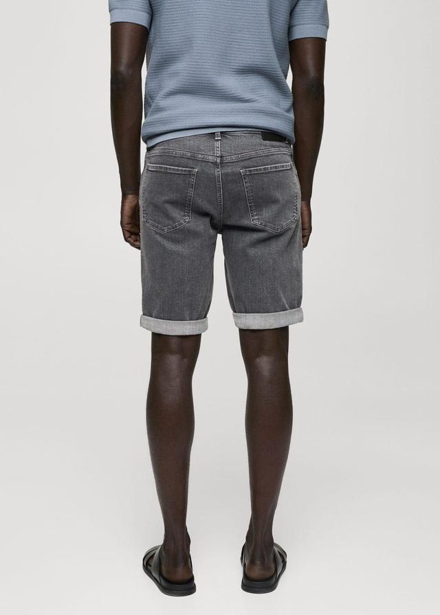 MANGO MAN - Slim-fit denim bermuda shorts denim greyMen Product Image