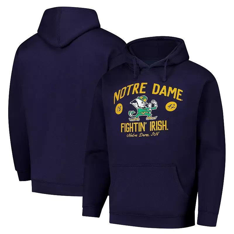 Mens League Collegiate Wear Notre Dame Fighting Irish Bendy Arch Essential 2.0 Pullover Hoodie Blue Product Image