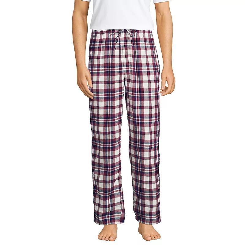 Mens Lands End Flannel Pajama Sleep Pants Brt Blue Product Image