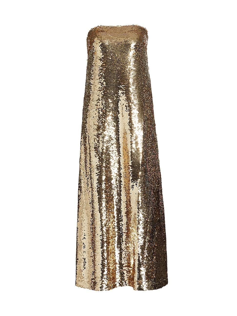 Womens Nalonie Sequined Strapless Dress Product Image