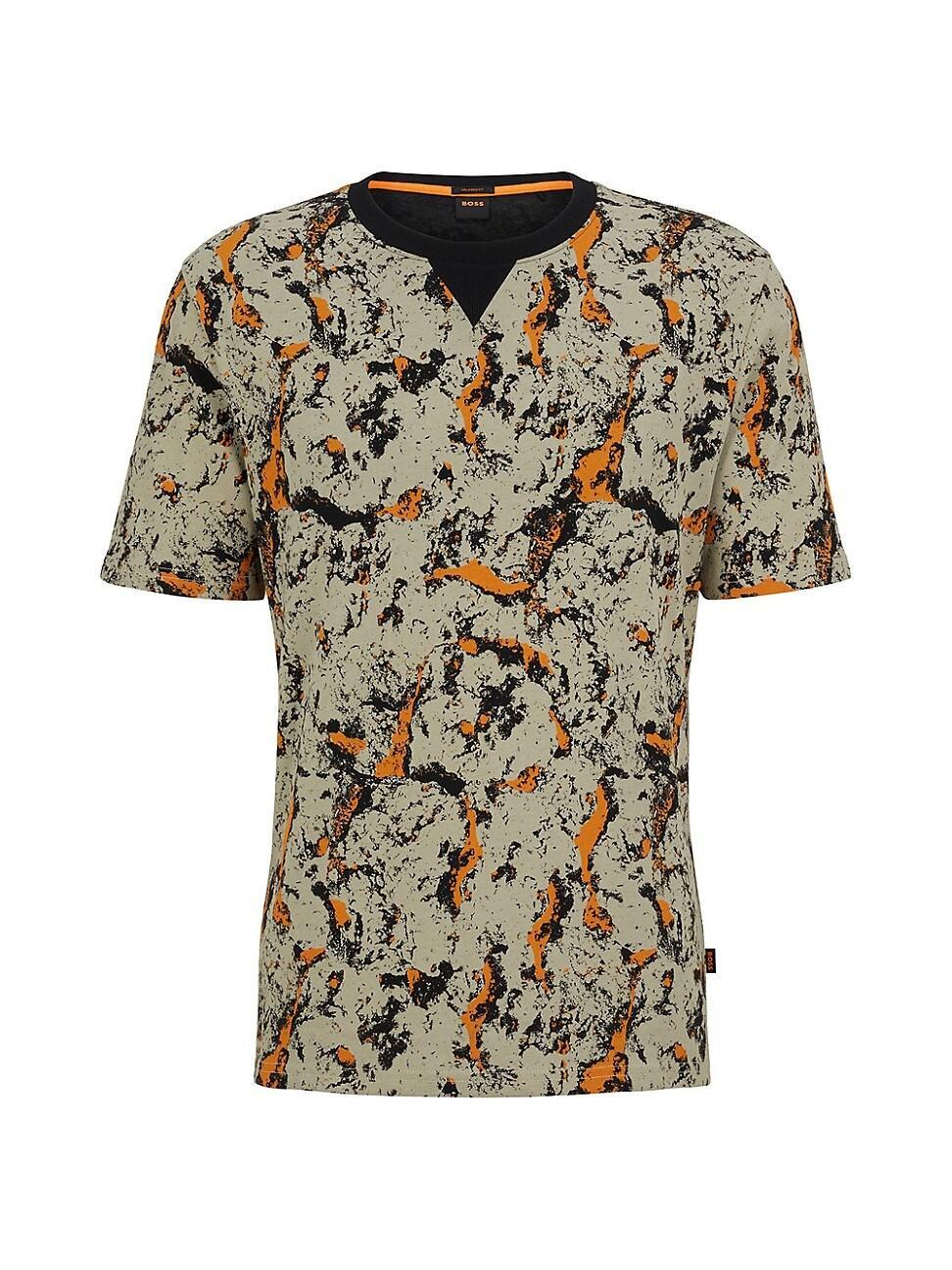 Mens Cotton-Jersey Relaxed-Fit T-Shirt With Seasonal Print Product Image