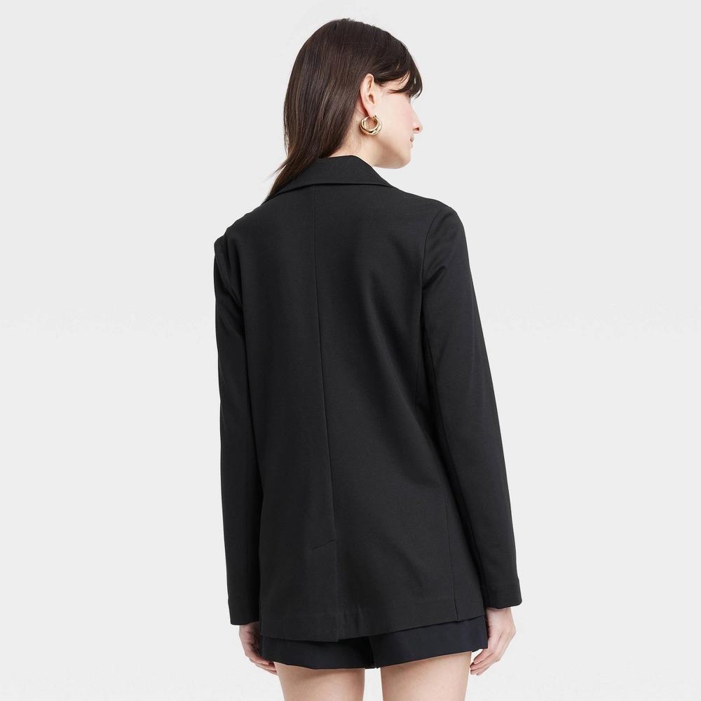 Women's Ponte Blazer - A New Day™ Black XL Product Image